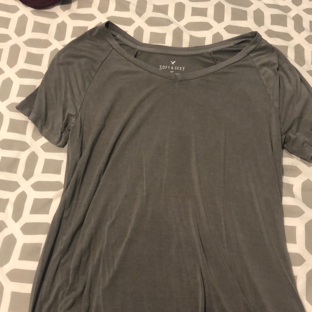 grey soft and sexy shirt